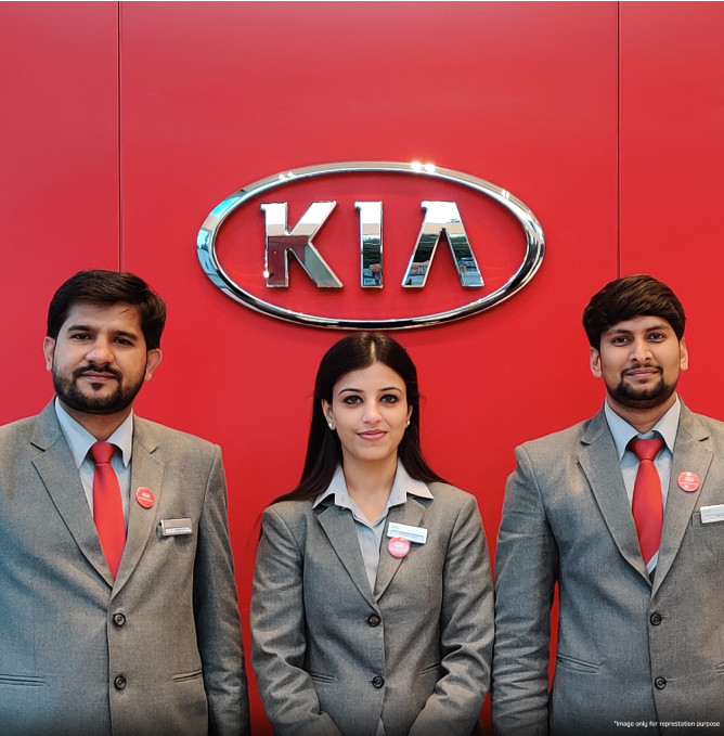 Kia showroom staff